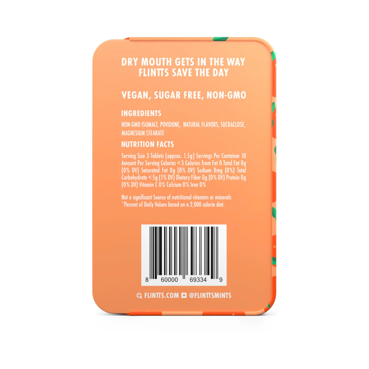 Flintts Mints Mouth Watering Mints - Sour Tangerine F Strength 175