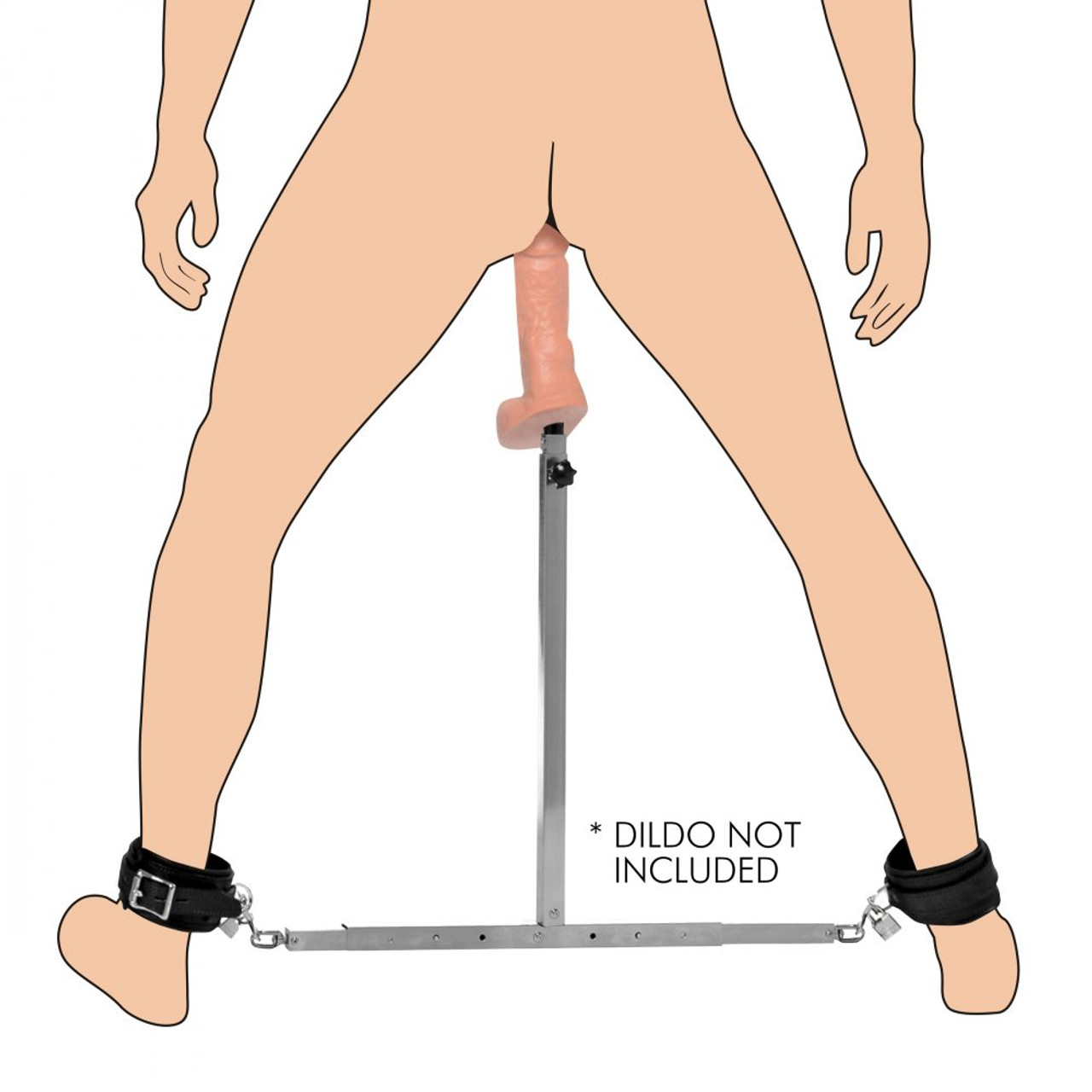 Master Series Squat Anal Impaler with Spreader Bar