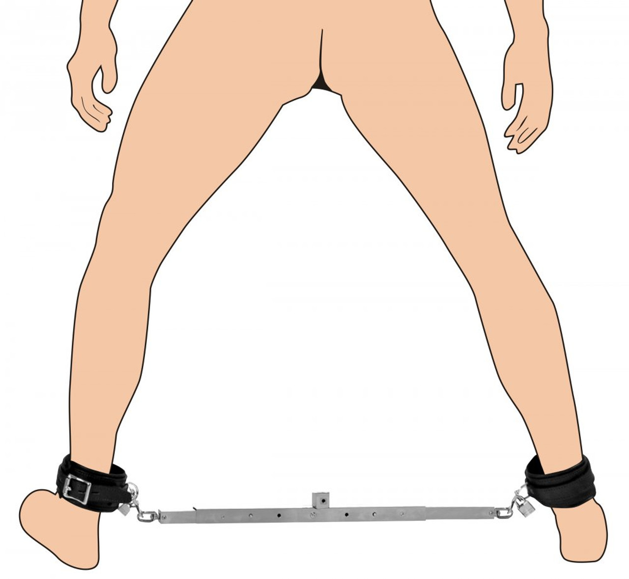 Master Series Squat Anal Impaler with Spreader Bar