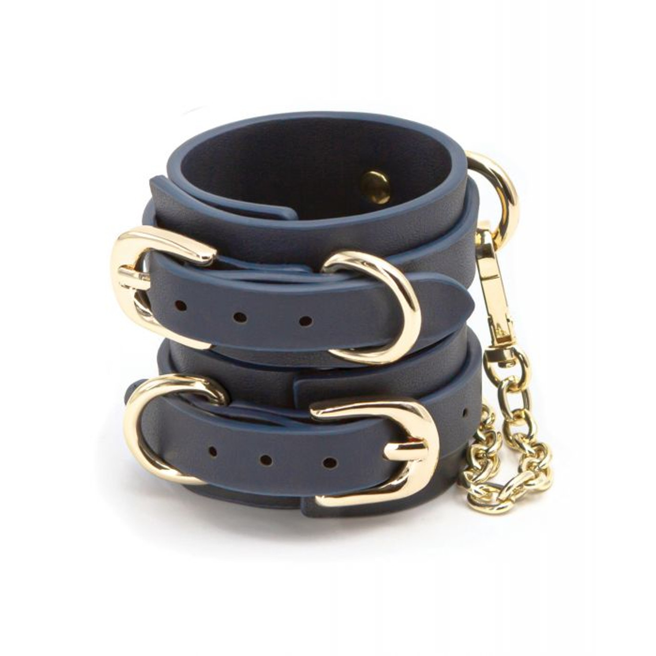 Bondage Couture Wrist Cuffs - Blue