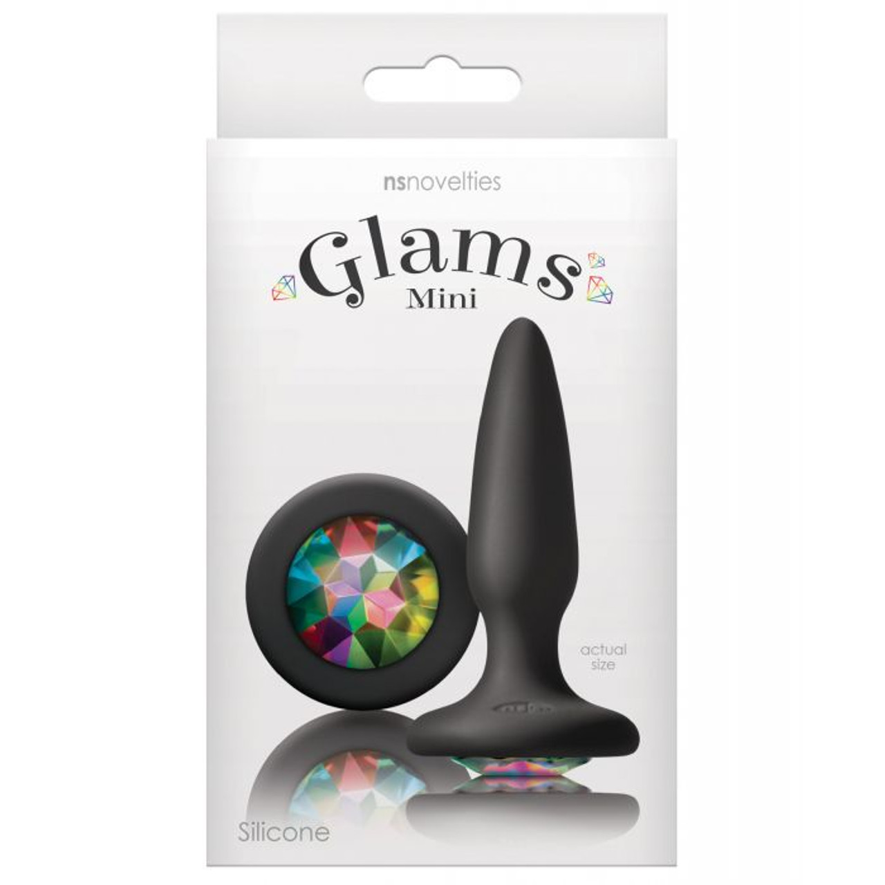 Glams Mini Rainbow Gem Silicone Butt Plug