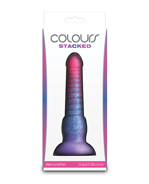 Colours Stacked 6" Liquid Silicone Dildo