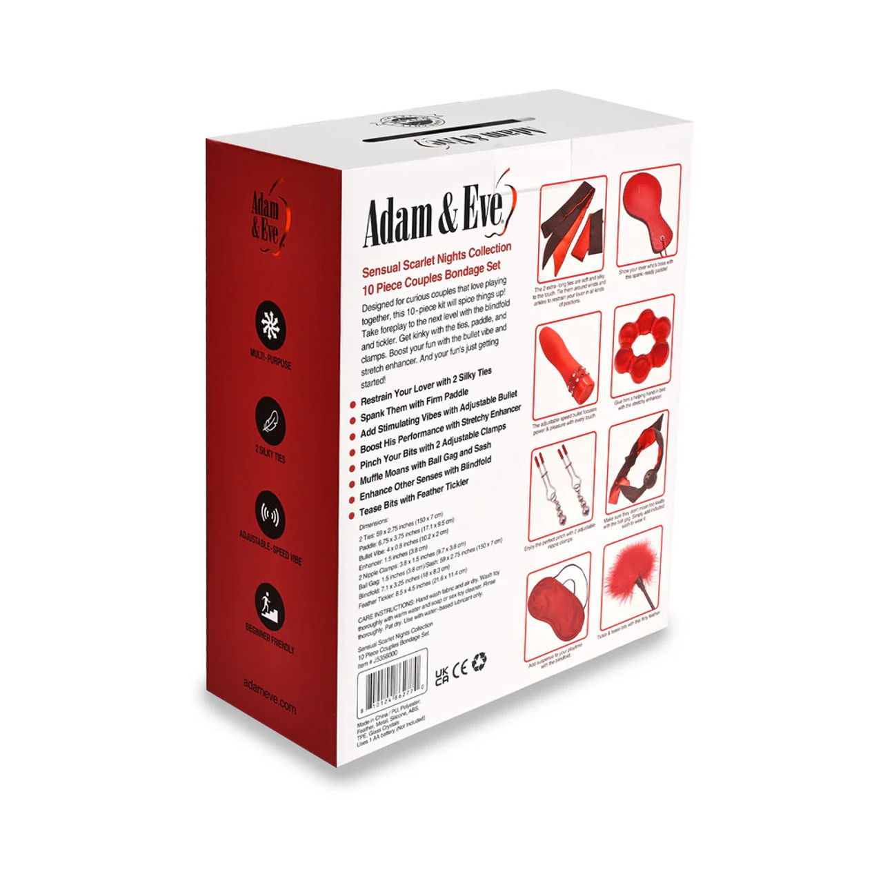 Adam & Eve 10pc Sensual Scarlet Nights Collection