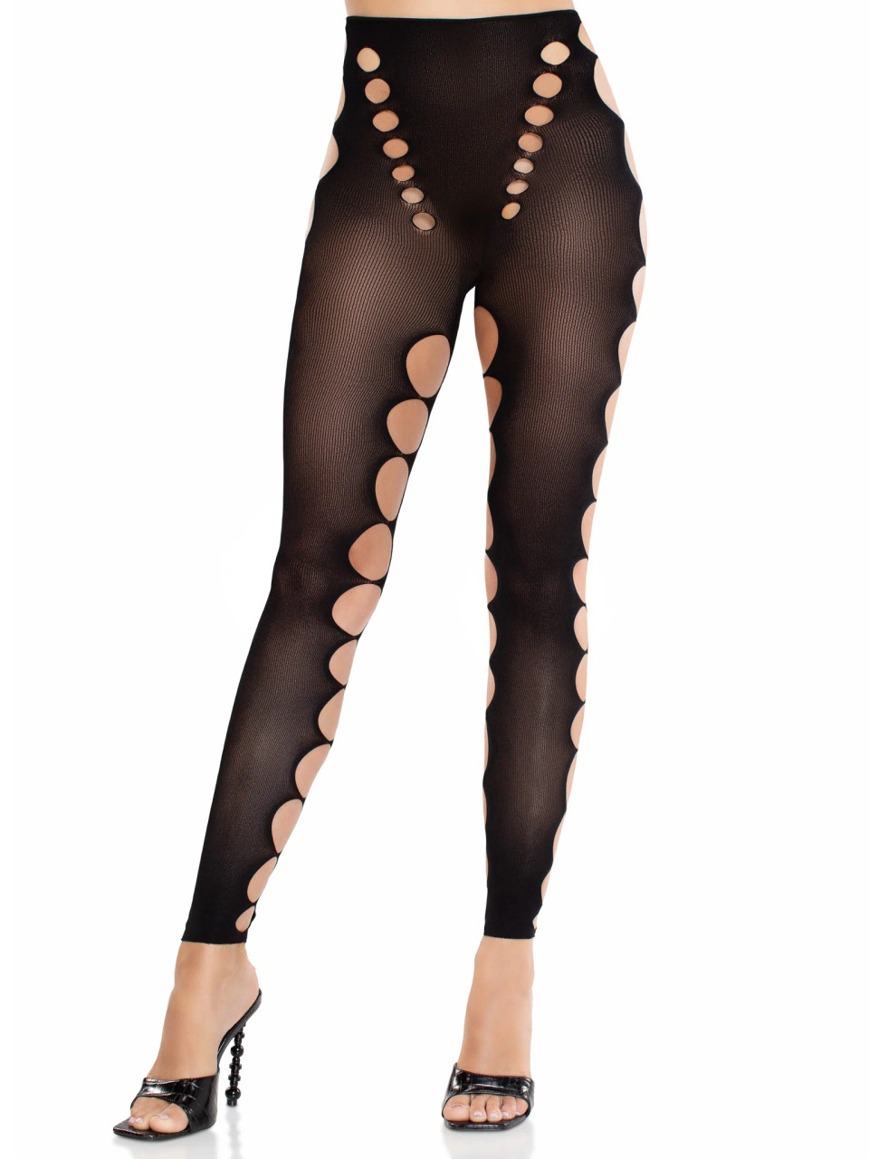 Leg Avenue Opaque Cut Out Footless Tights