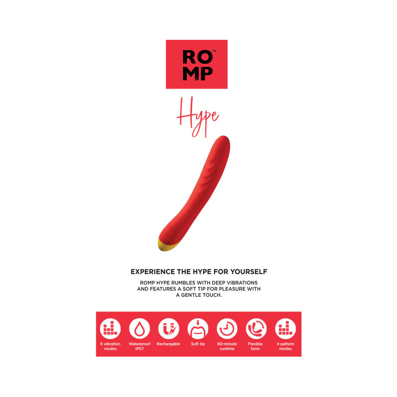 ROMP Hype Rechargeable Silicone G Spot Vibrator ROMP Hype Rechargeable Silicone G Spot Vibrator
