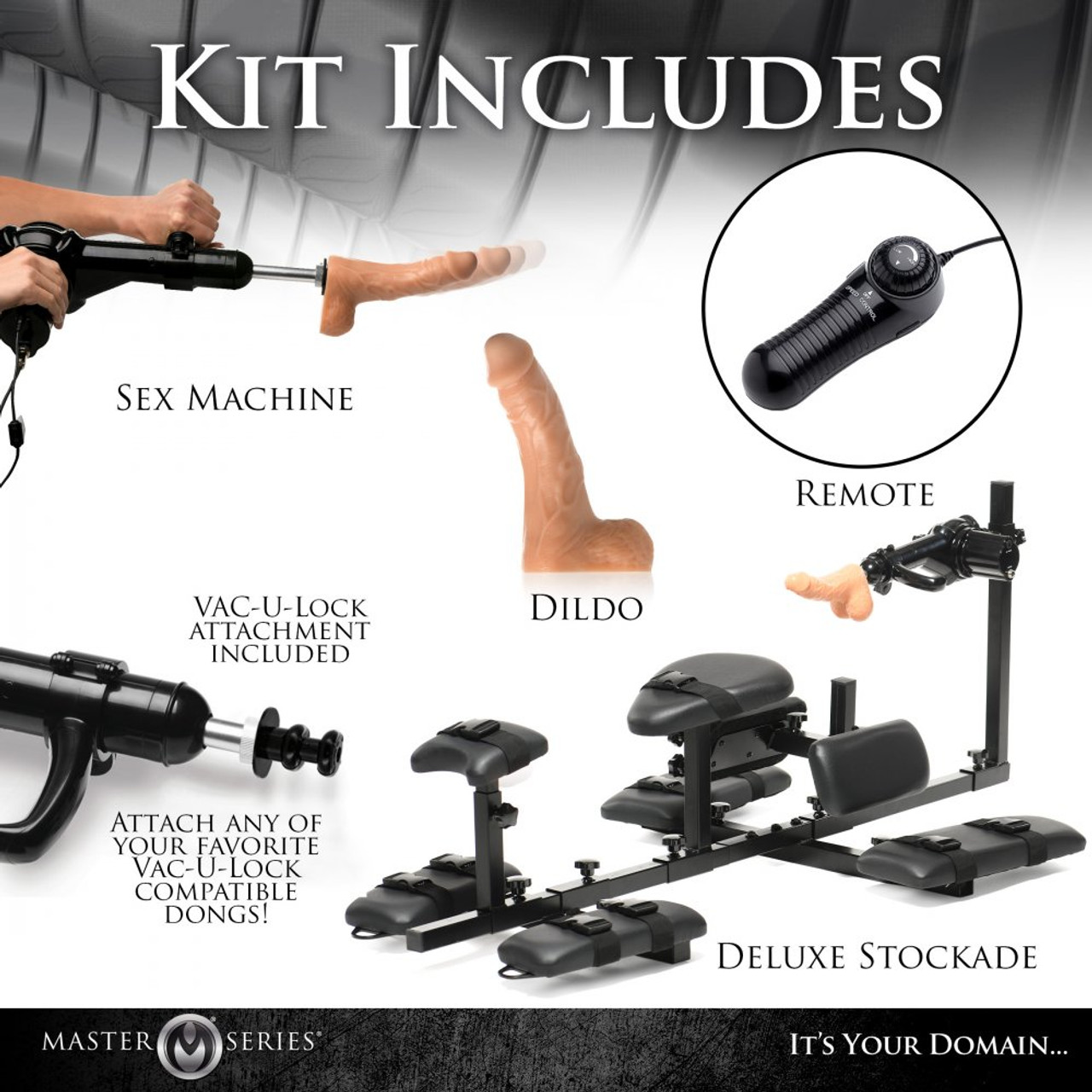 Master Series Subversion Deluxe Stockade /w Sex Machine