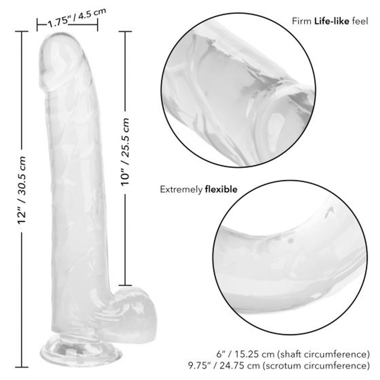 CalExotics Queen Size 10" Dildo with Balls
