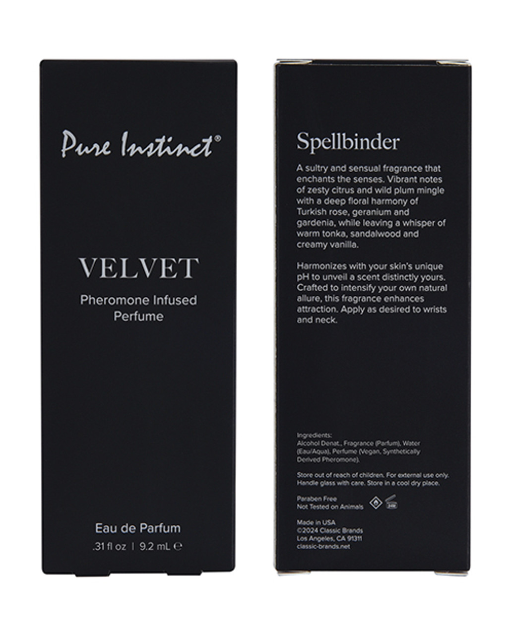 Pure Instinct Velvet Pheromone Perfume for Men - 0. 31 fl. oz