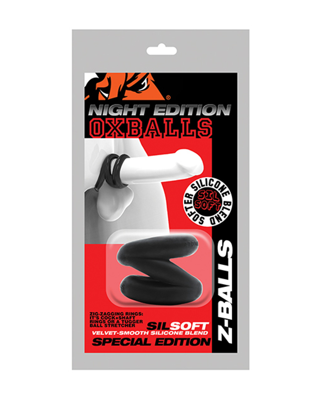 Oxballs Night Edition: Z-Balls Zig Zag Penis & Ball Stretcher