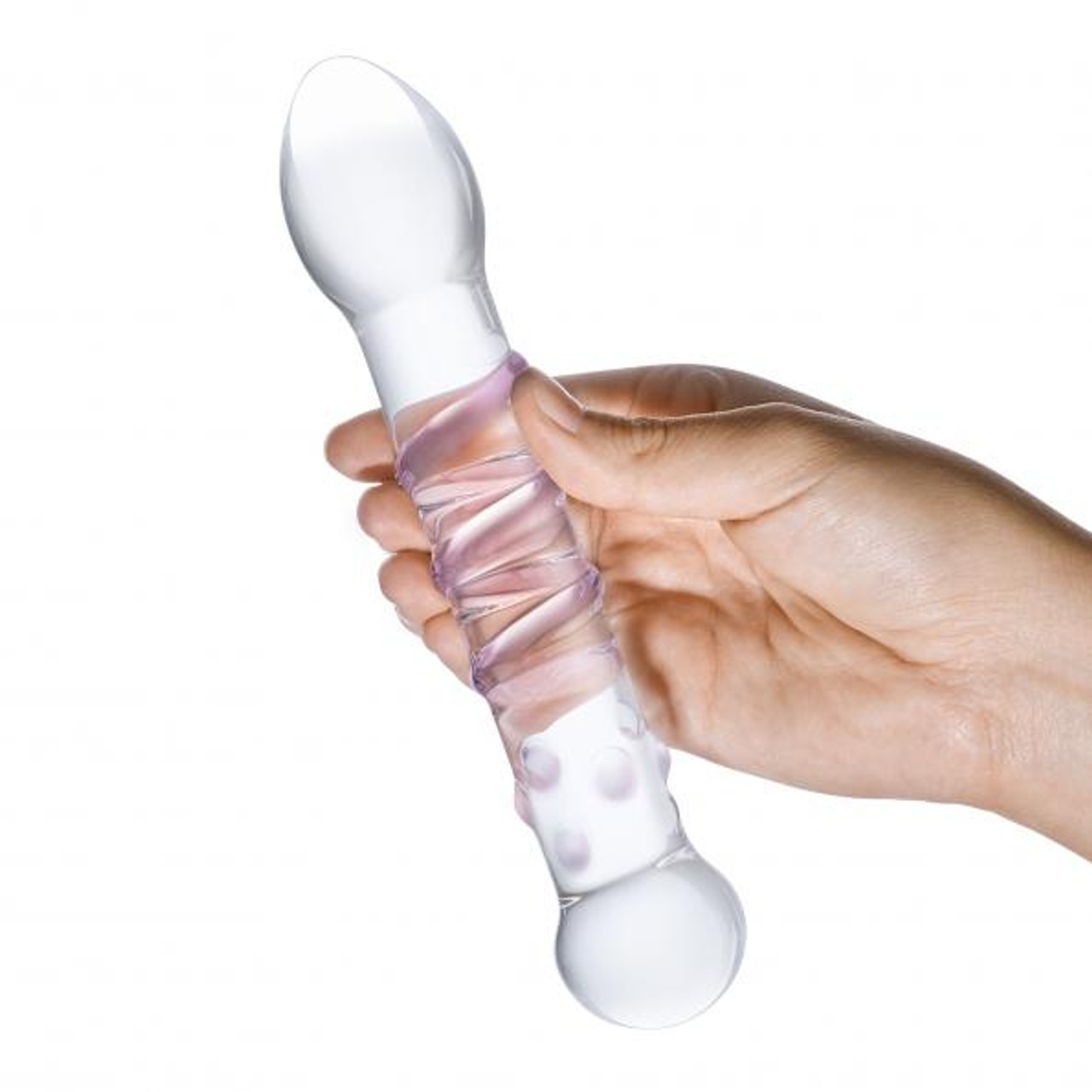 Glas 7.25" Spiral Staircase Full Tip Dildo