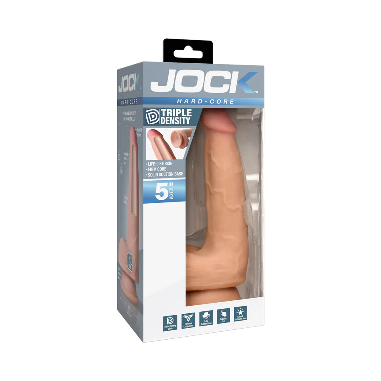 Jock Hard Core 5" Triple Density Dildo with Balls