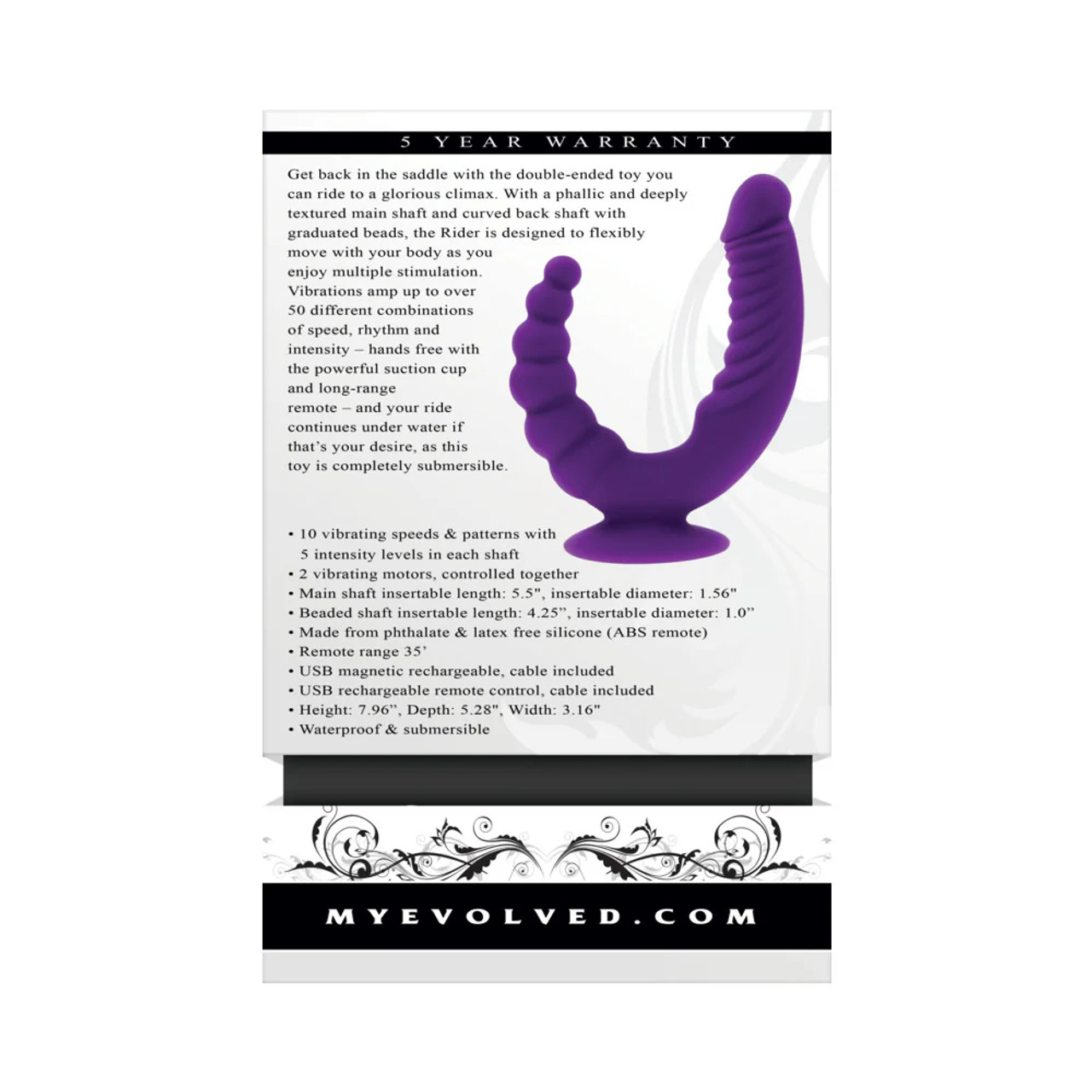 Evolved The Rider Double Dildo Vibrator