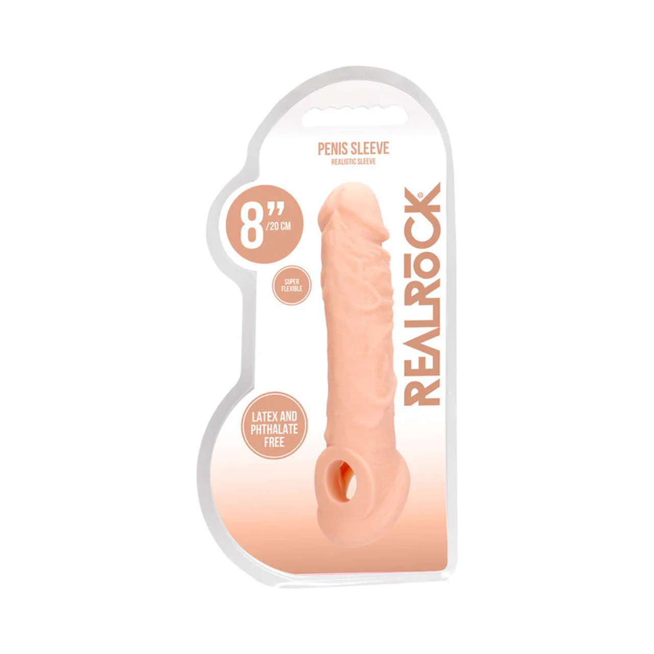 RealRock 8" Penis Sleeve - Beige