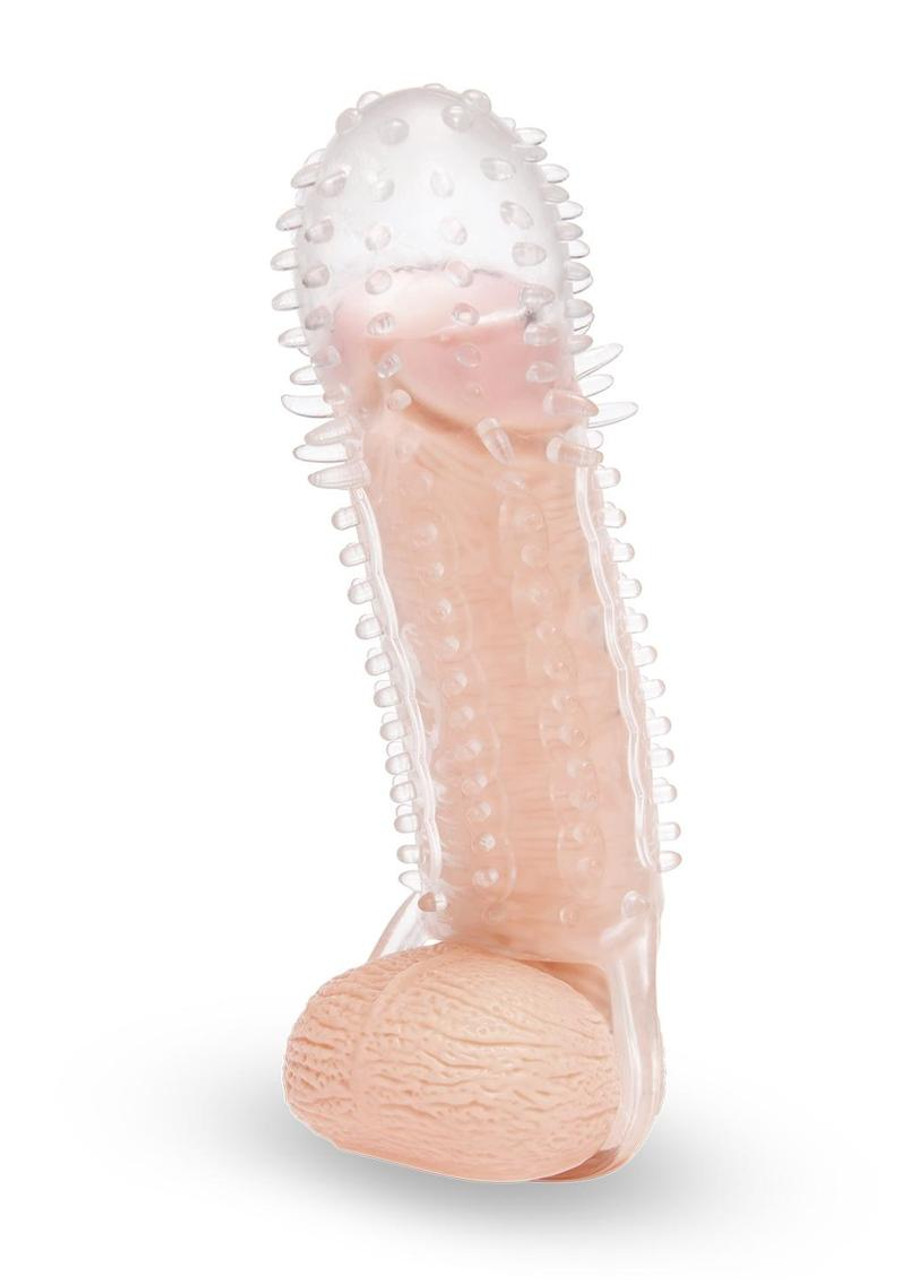 Size Up 1.5" See-Thru Textured Stretch Penis Sleeve