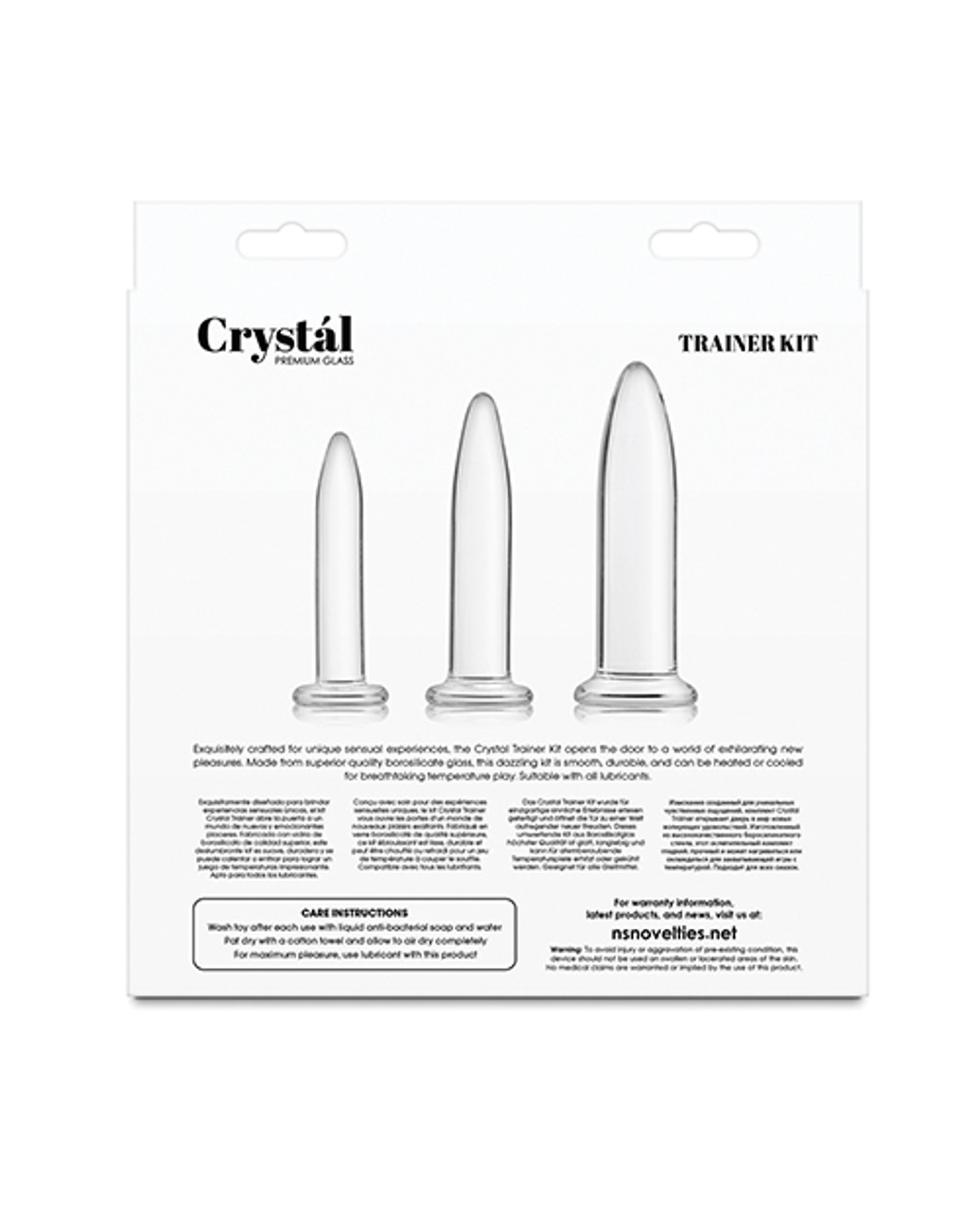 Crystal Glass Trainer Anal Plug Kit