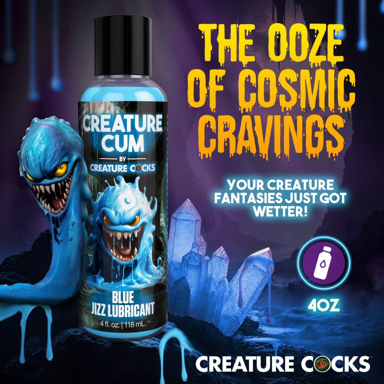 Creature Cum Blue Jizz Lubricant - 4oz Creature Cum Blue Jizz Lubricant - 4oz
