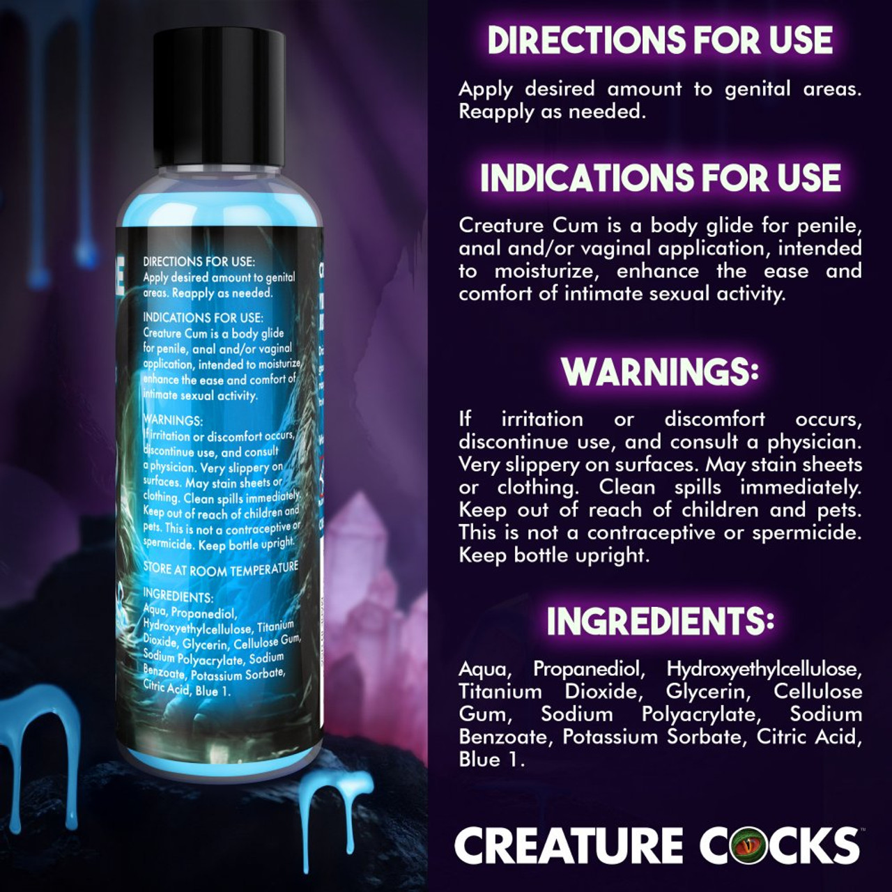 Creature Cum Blue Jizz Lubricant - 4oz Creature Cum Blue Jizz Lubricant - 4oz