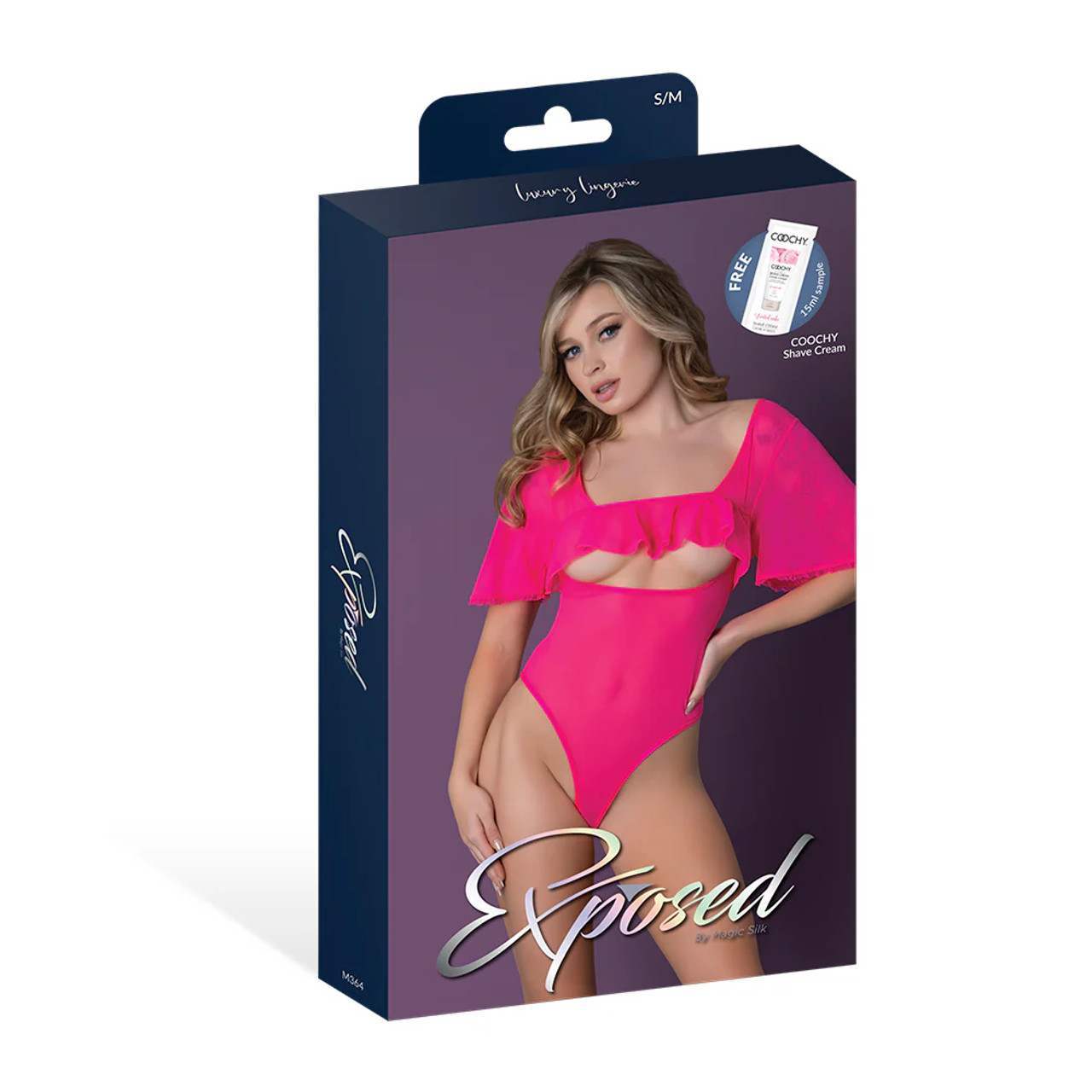 Exposed Pink Kink Flutter Sleeve Teddy