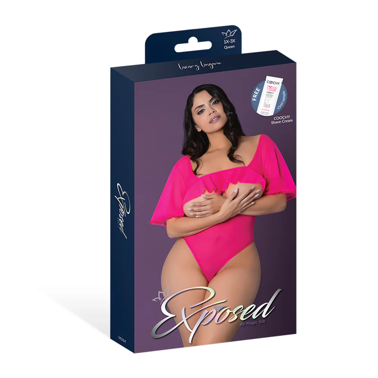 Exposed Pink Kink Flutter Sleeve Teddy