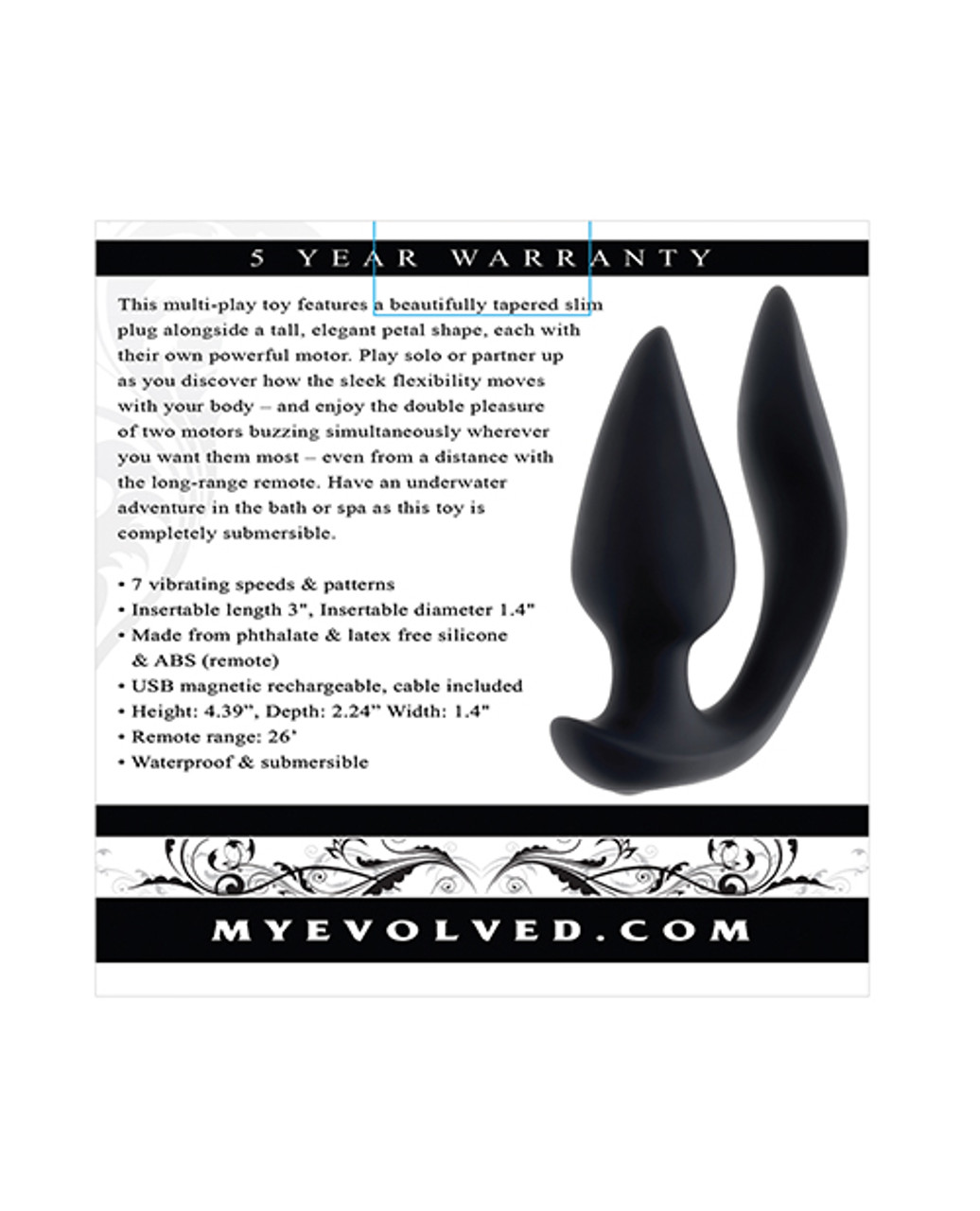 Evolved The Genie Silicone Remote Control Anal Plug