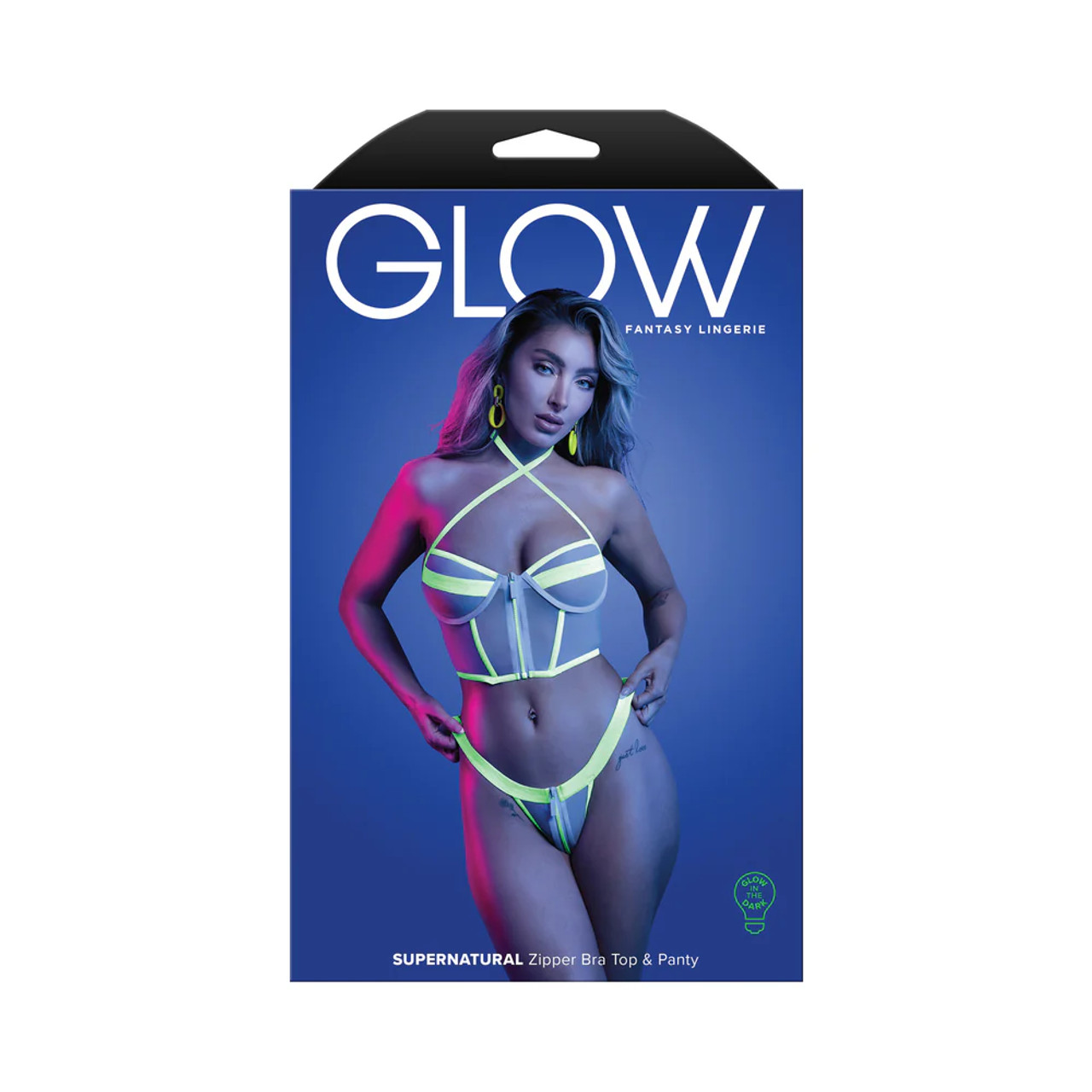 Glow Supernatural Zipper Bra Top & Panty Glow Supernatural Zipper Bra Top & Panty