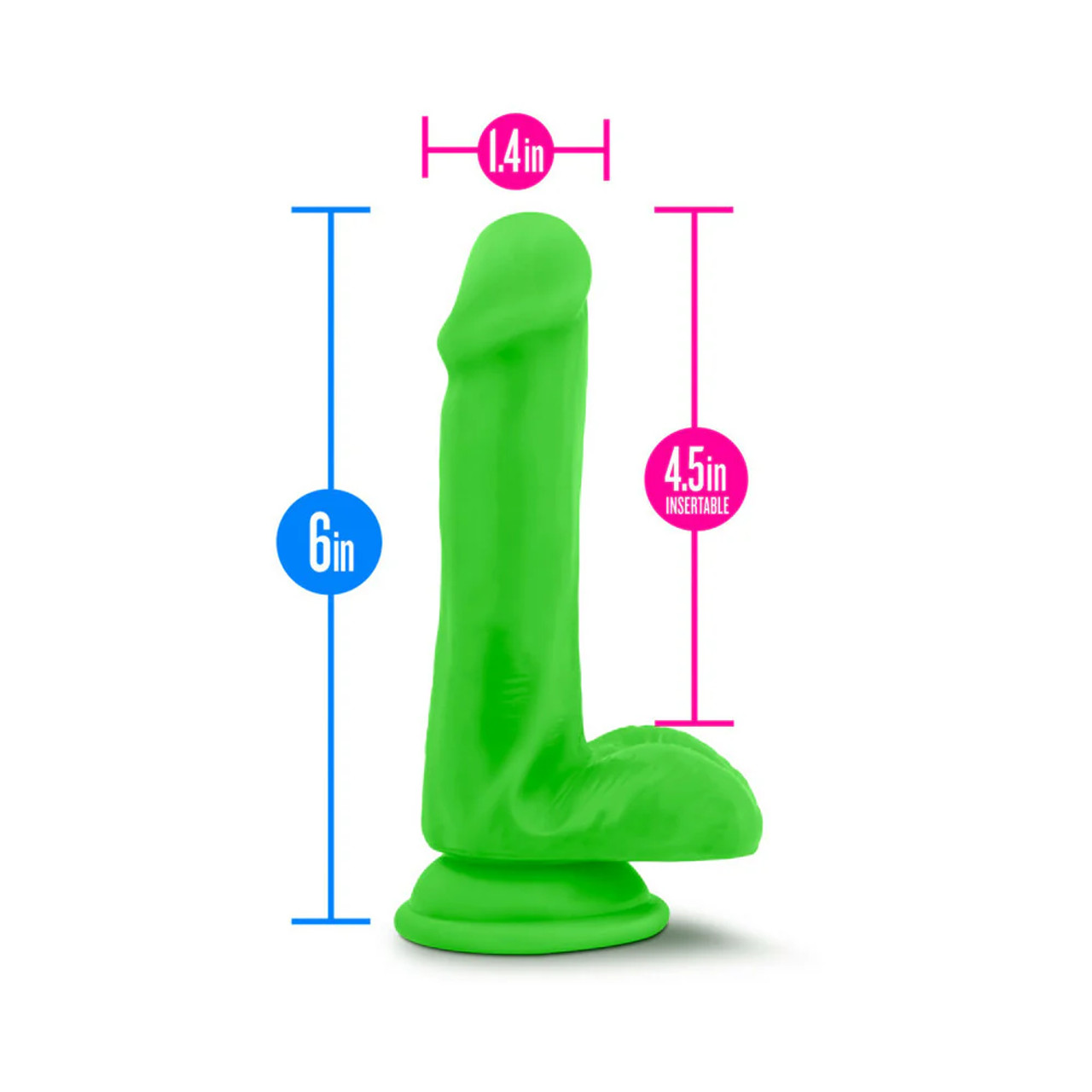 Neo Elite 6" Silicone Dual Density Cock with Balls