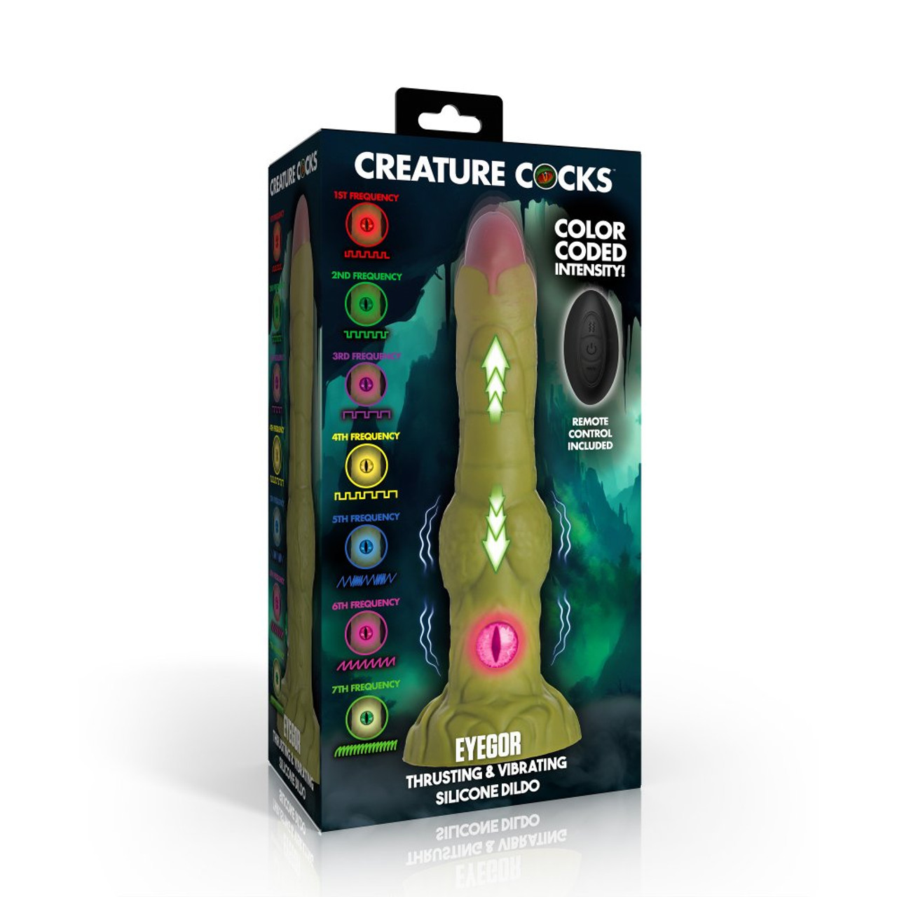 Creature Cocks - Eyegor Thrusting & Vibrating Silicone Dildo Creature Cocks - Eyegor Thrusting & Vibrating Silicone Dildo