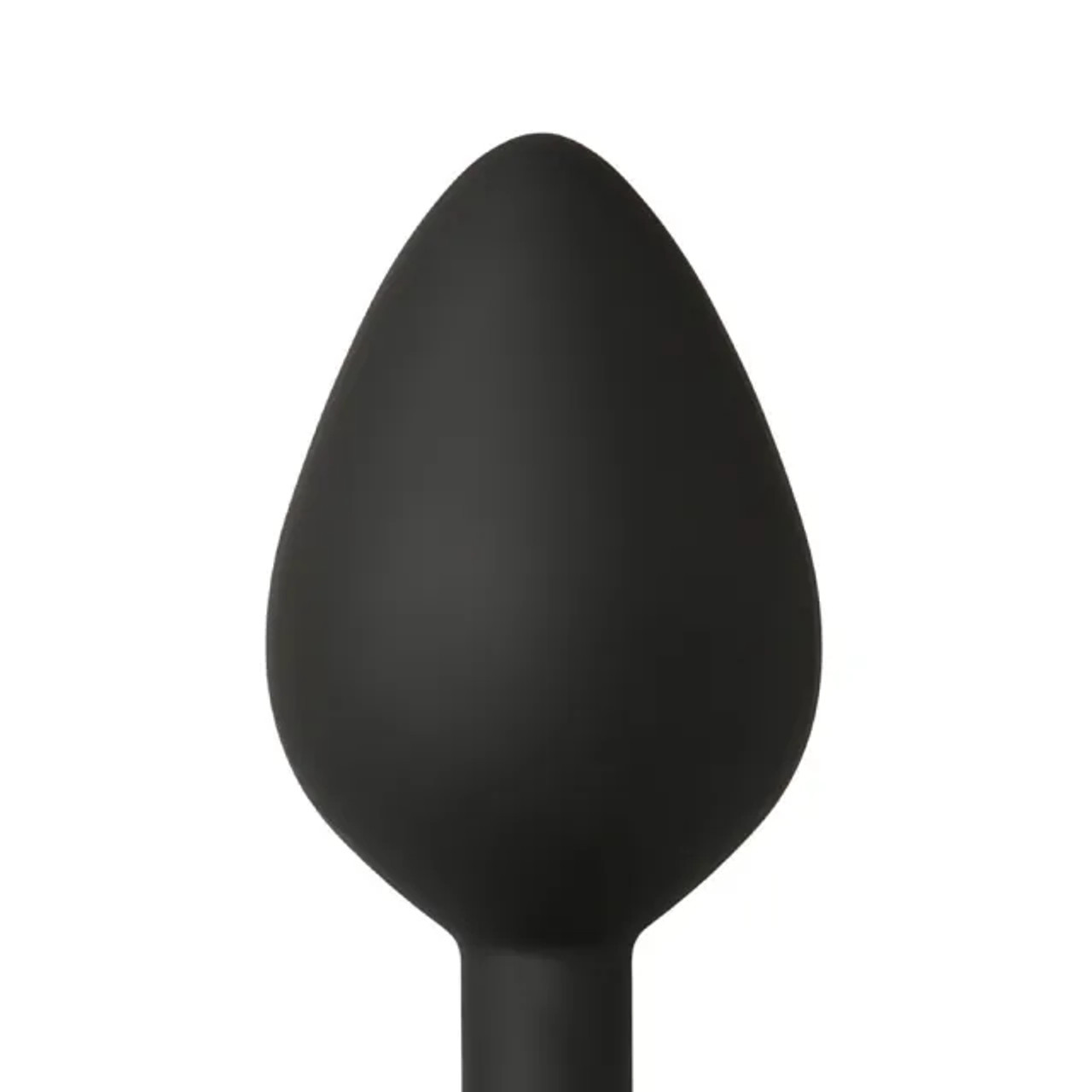Black Silicone Anal Plug with Purple Gem - Small Black Silicone Anal Plug with Purple Gem - Small