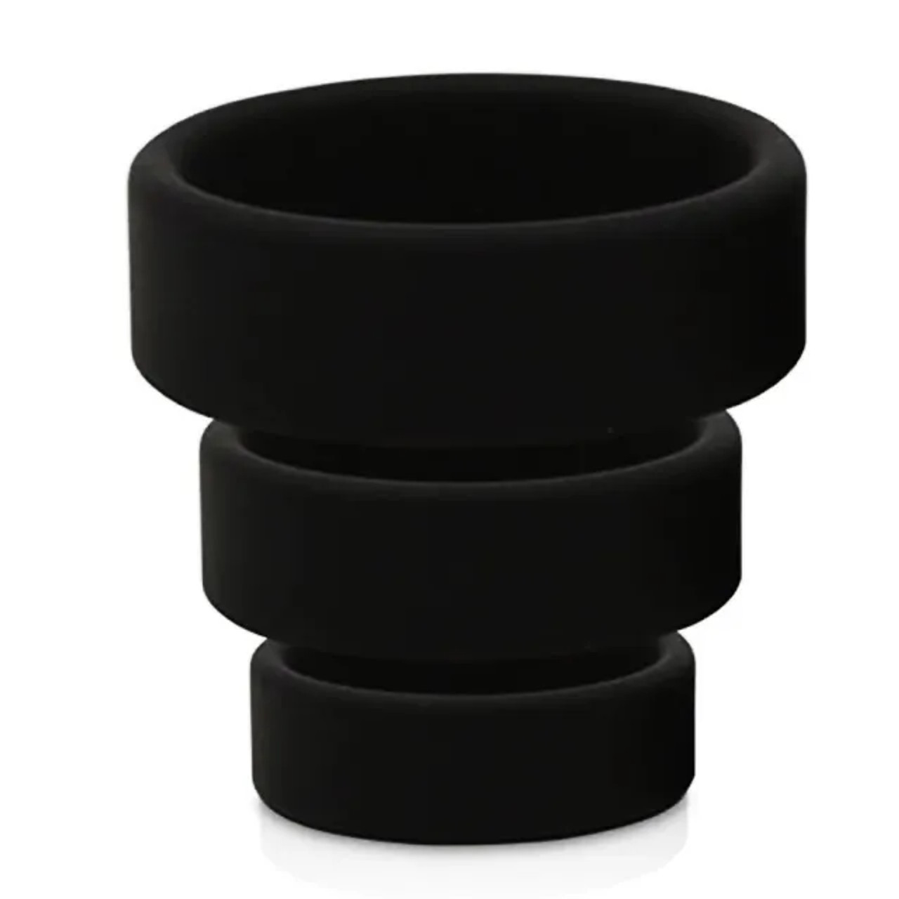 Silicone Enhanced Triple Cockring Set - Black
