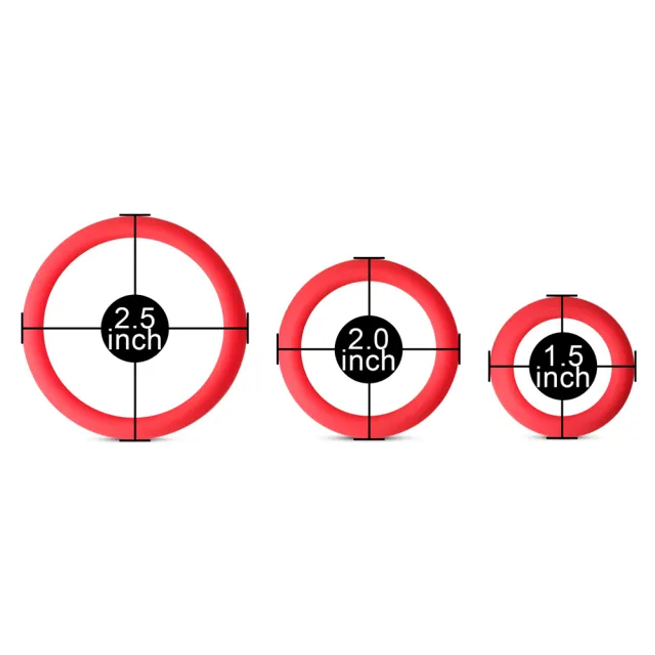 Silicone Enhanced Triple Cockring Set - Red