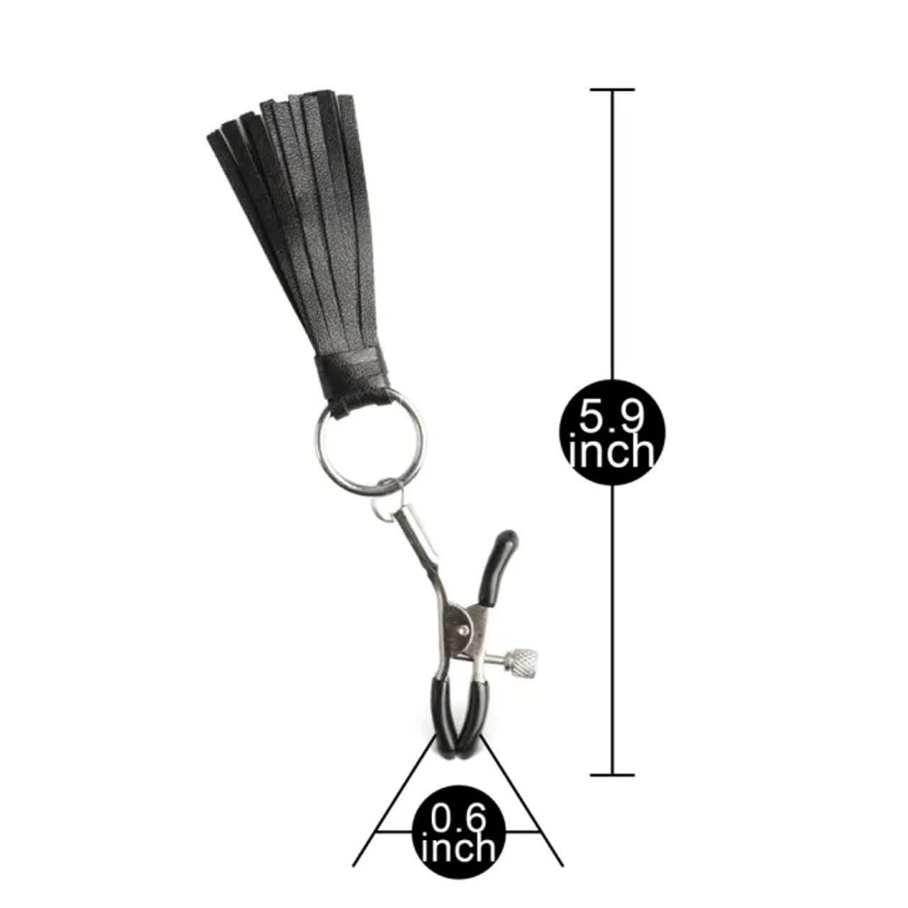 Nipple Clamps with Leather Cluster