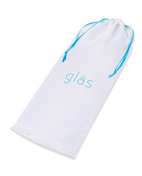 Glas 11" Realistic Double Ended Glass Dildo with Handle storage bag
