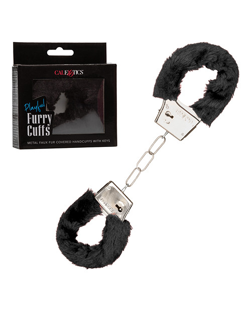 CalExotics Playful Furry Cuffs - Black