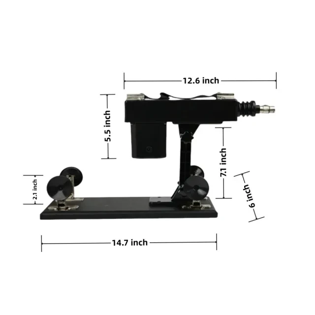 Crazy Lion Fully Automatic Sex Machine measurement chart