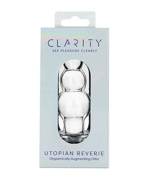Clarity Utopian Reverie Glass Anal Bead Plug