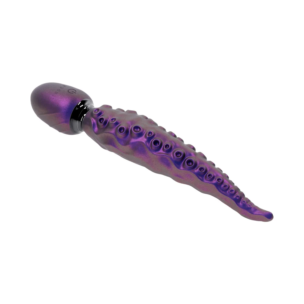 Flexible teasing tip and insertable bulbous base close-up on the Gender X Into the Deep Vibrator designed for precise tickling and deep, targeted pleasure