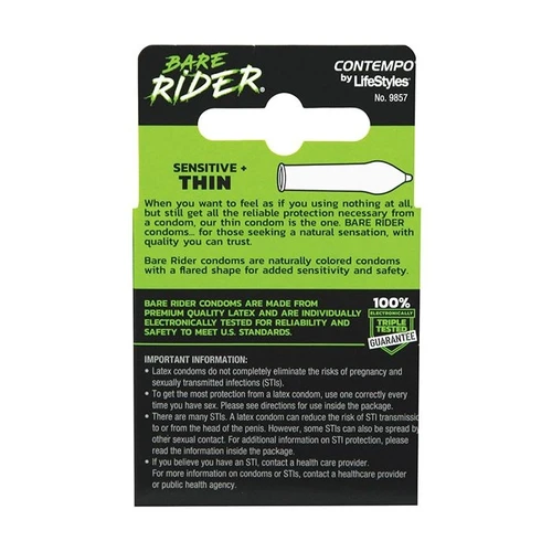 Bare Rider Sensitive + Thin - 3pk