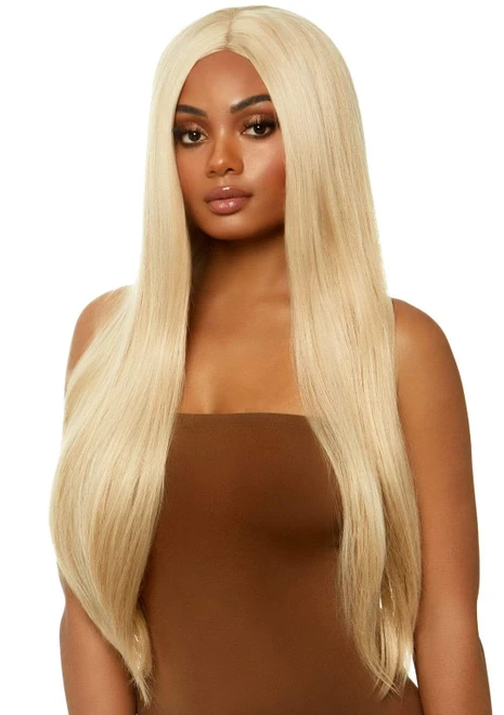 Leg Avenue 33" Long Straight Center Part Wig - Blonde