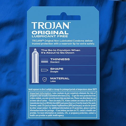 Trojan Original Lubricant Free Condoms - 3pk
