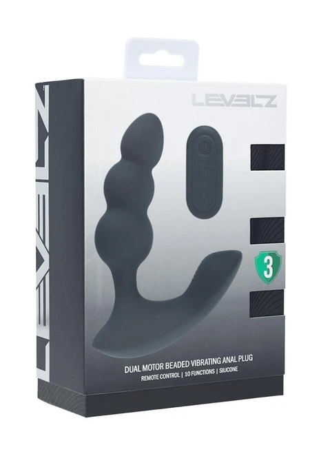 Levelz Dual Motor Beaded Vibrating Anal Plug with Remote