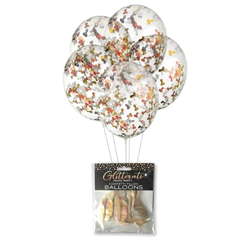 Glitterati Penis Party 11" Confetti Filled Balloons - 6 Pack