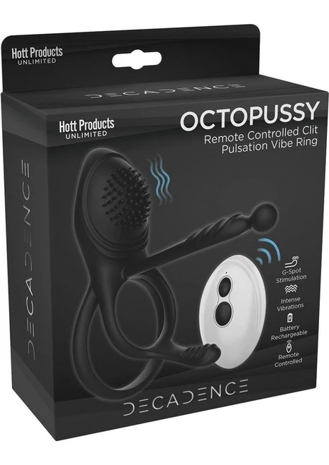 Decadence Octopussy Remote Controlled Clit Pulsation Vibe Ring