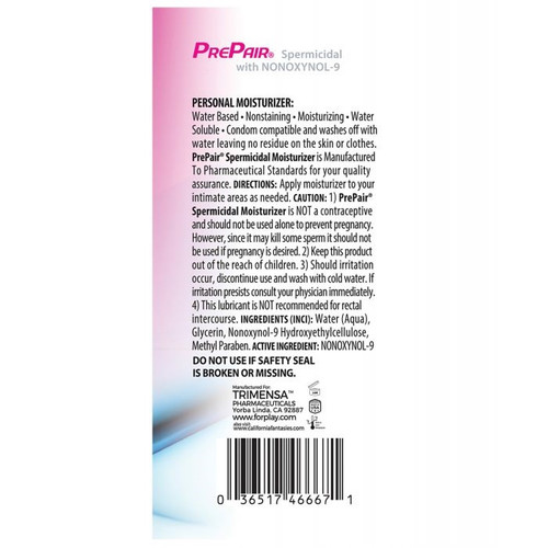 PrePair Spermicidal Water Based Moisturizer - 2.4 oz