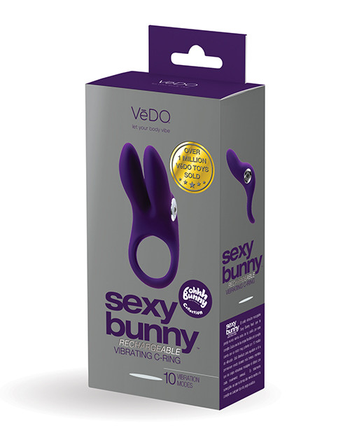 VeDO Sexy Bunny Rechargeable Vibrating C-Ring