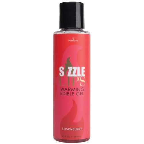 Sizzle Lips Warming Edible Gel 4.2 oz - Strawberry Sizzle Lips Warming Edible Gel 4.2 oz - Strawberry