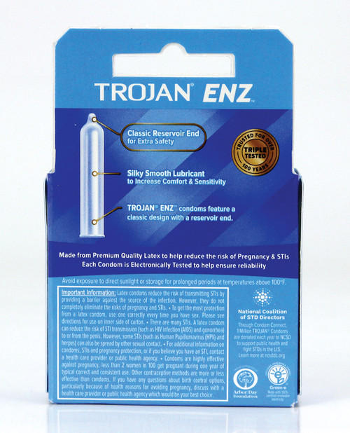 Trojan ENZ Premium Lubricated Condoms - 3pk Trojan ENZ Premium Lubricated Condoms - 3pk