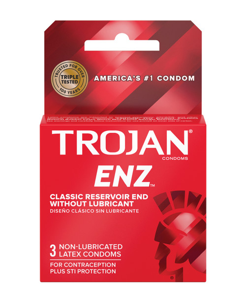Trojan ENZ Non Lubricated Condoms - 3pk Trojan ENZ Non Lubricated Condoms - 3pk