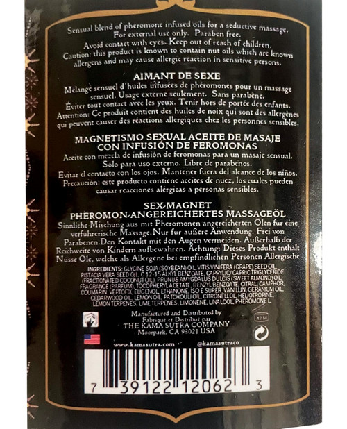 Kama Sutra Sex Magnet Pheromone Massage Oil - 2 oz Kama Sutra Sex Magnet Pheromone Massage Oil - 2 oz