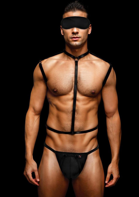 Envy 3pc Wet Look Chest Harness