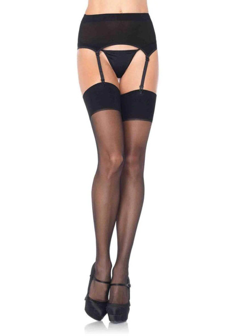 Leg Avenue 2pc Spandex Sheer Garter Belt & Stocking Set Leg Avenue 2pc Spandex Sheer Garter Belt & Stocking Set